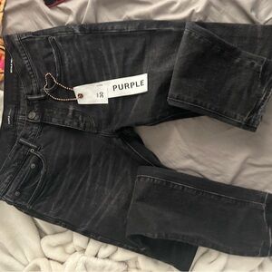 Purple Men’s Skinny Jeans — Black Washed